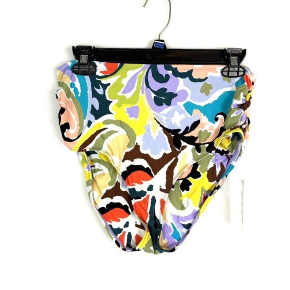 Anne Cole Womenβs High Rise Floral Bikini Bottom Size L